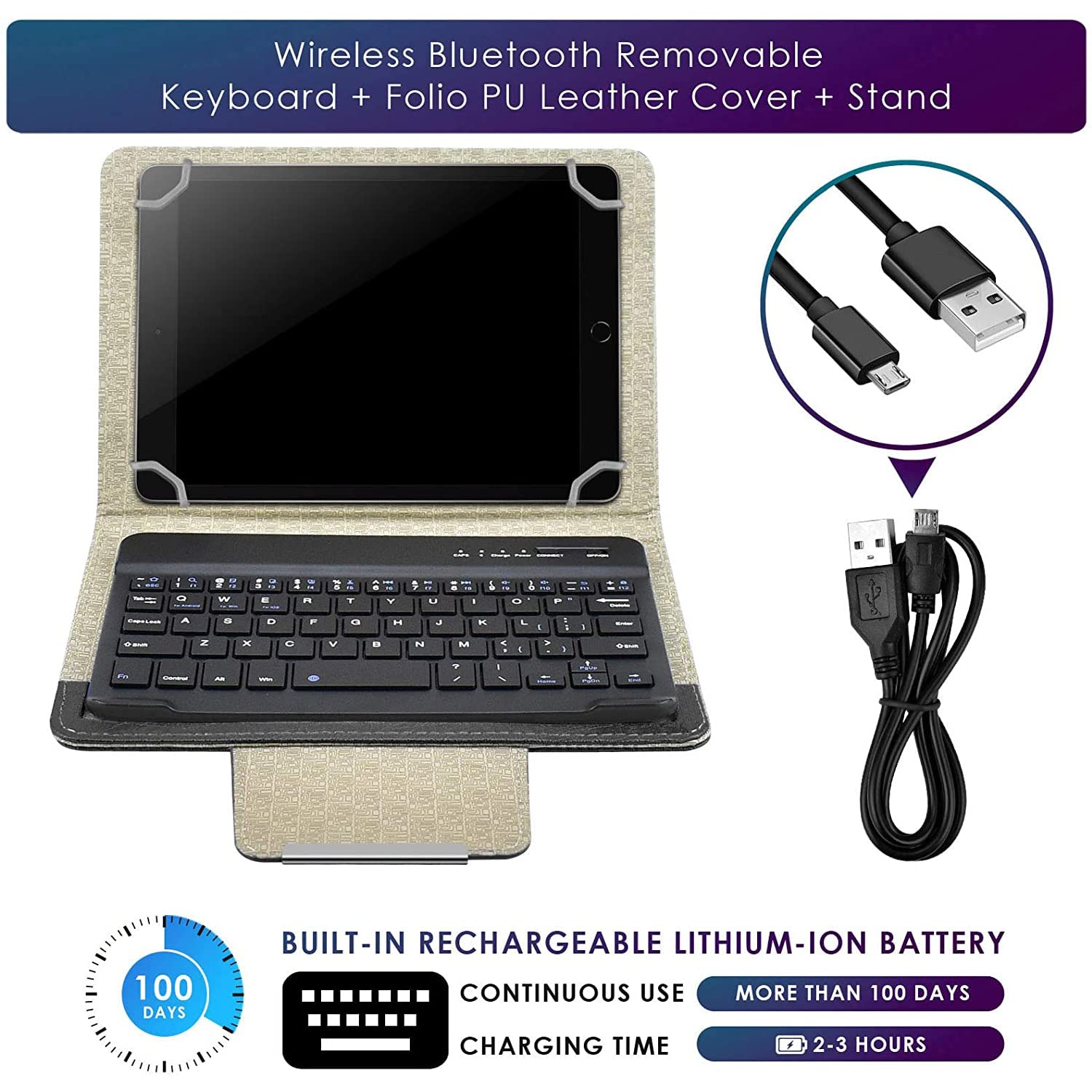 Windowsタブレット 本体 取り外し可能キーボード Amazon.co.jp: ProCase 汎用キーボード付きケース 9-10.5インチ