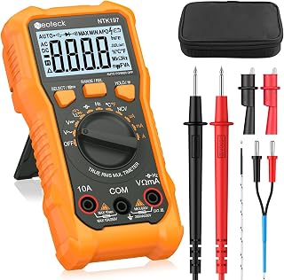 Neoteck 2000 Counts Digital Multimeter with NCV, LCD Backlight - AC/DC Voltage, Current, Capacitance, Temperature, Live Wire Tester