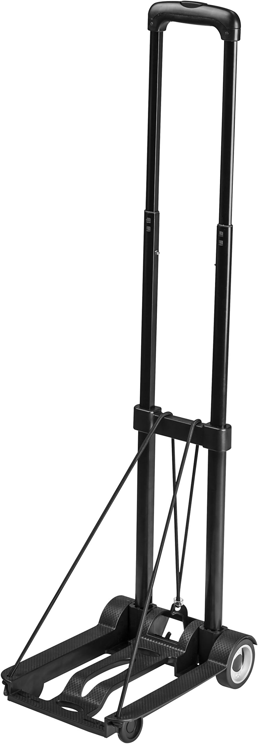 Modern Black Mini Folding Hand Truck 45 kg, Alloy Steel, 2 Wheels