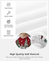 Vista 5 de Fundas para silla de oficina de Navidad de 2 piezas, fundas elásticas para silla de computadora, fundas universales giratorias para sillas