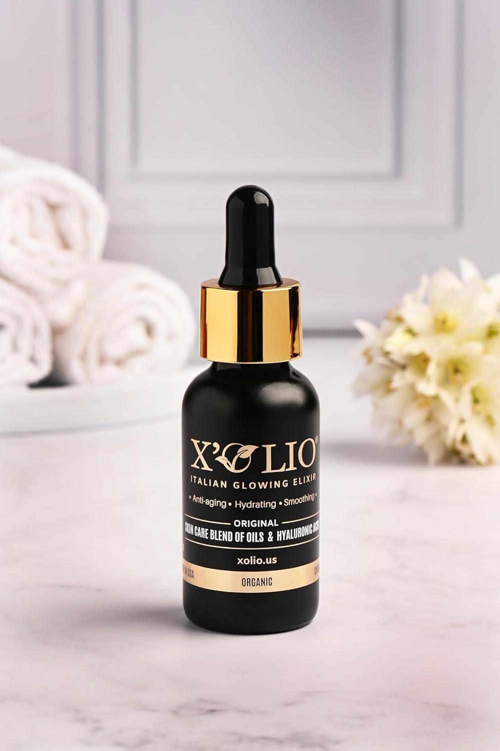 X’Olio Original – The Italian Glowing Elixir | Anti-Aging Face Oil with Hyaluronic Acid, Aloe Vera & Vitamin E | Deep Hydration, Barrier Repair & Glow for Dry or Mature Skin | 30ml