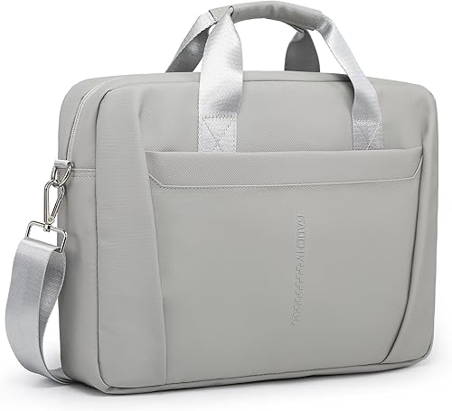 Bolsa de hombro para laptop de 15 a 16 pulgadas, resistente al agua, compatible con MacBook Pro 16, MacBook Air 15 M4, HP, Dell, ASUS Notebook, gris