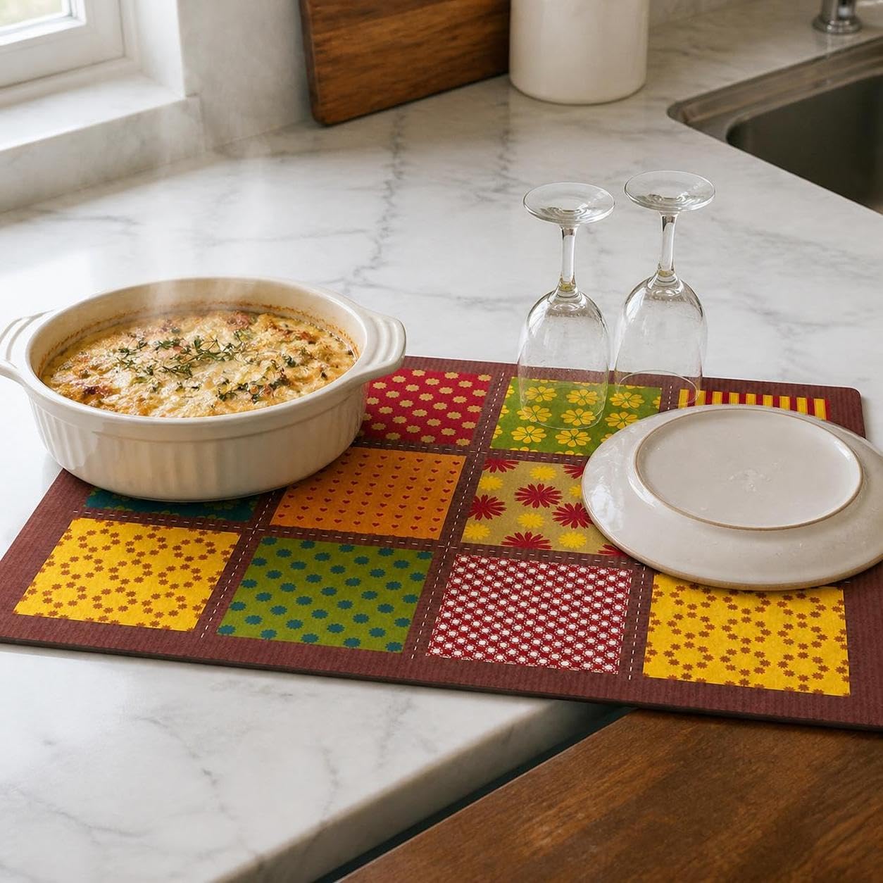 Salvamanteles Cocina Antislizante, Size to 3
