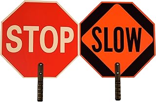 Cortina Safety Products 03-851 Paddle, Stop/Slow, Plastic, 18