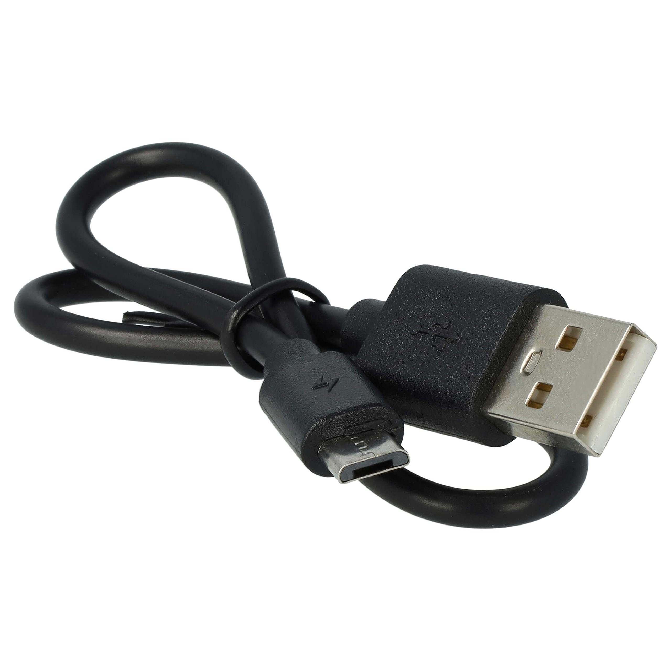vhbw Chargeur Double Compatible avec Hitachi M-BPL30, VM-BPL13, VM-BPL13A, VM-BPL13J, VM-BPL27 caméra caméscope Action-cam - Station + câble Micro-USB