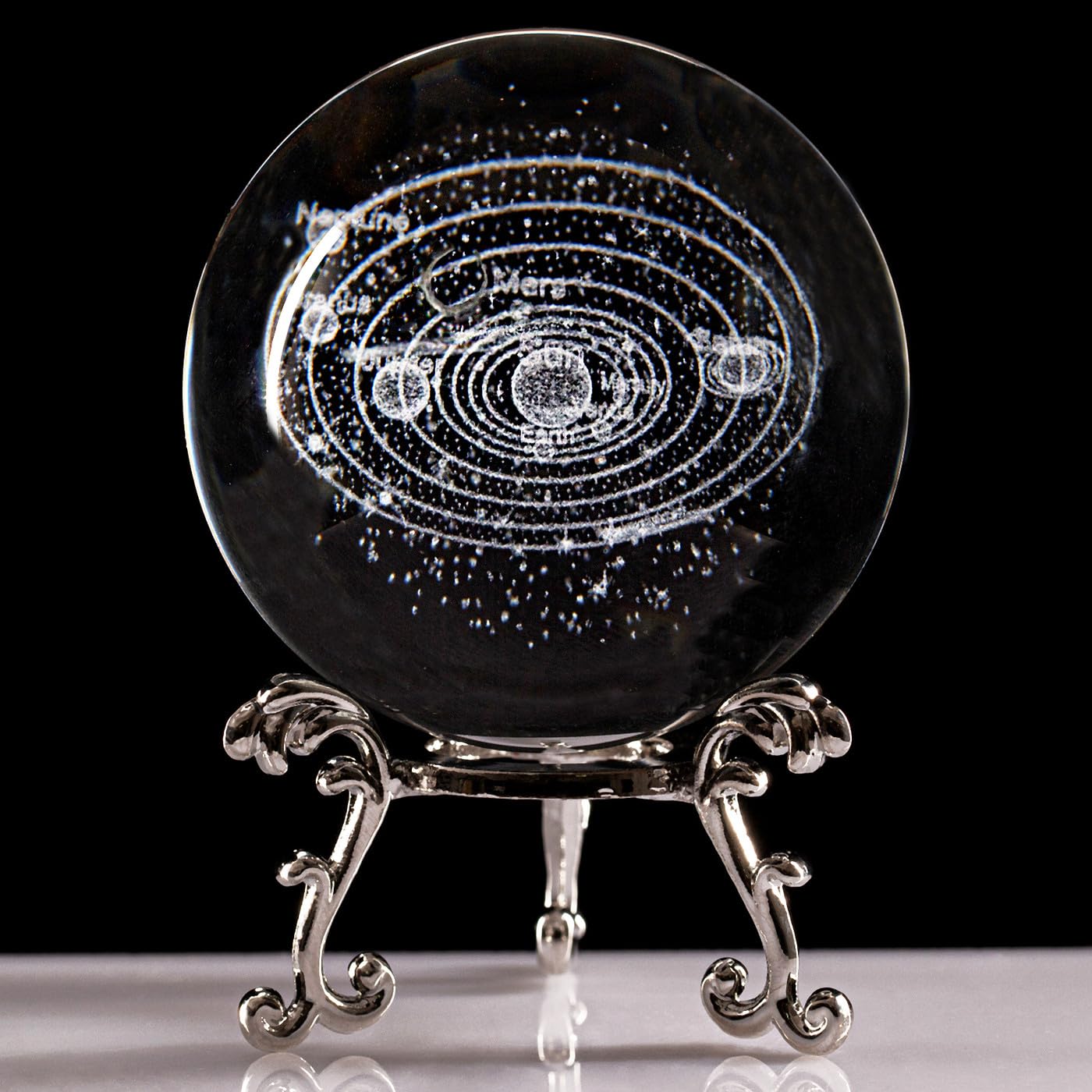 Sahoottie 60mm 3D Solar System Crystal Ball Paperweight Astronomy Gifts Space Gifts for Women Solar System Ornament Office Decoration - Image 3