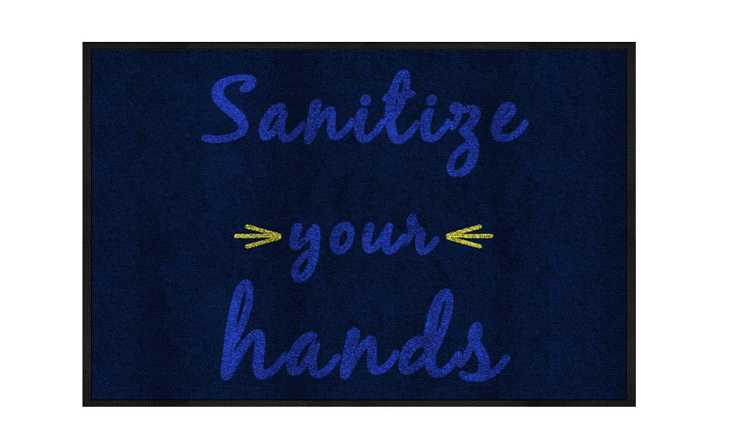 M+A Matting Sanitize Your Hands Floor Mat | Commercial-Grade Stain Resistant Carpeted Mat | Slip-Resistant Reminder for Bathroom Floors & Hand-Sanitize Stations (2’ x 3’), Hand Washing