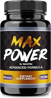 Max Power Capsules – MaxPower Powerful Formula with Natural Ingredients for Stamina, Energy & Daily Performance | Easy-to-Swallow Pills, Official Reviews, 30 Day Supply (60 Capsules)