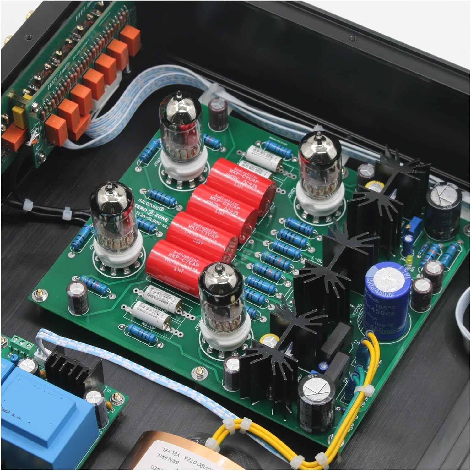 STR12A 12AU7/ECC82 Tube Remote Control Preamplifier HiFi Audio 4 in 1 Out Reference Cary SLP-90 Preamplifier Circuit(230V,Without Tube)