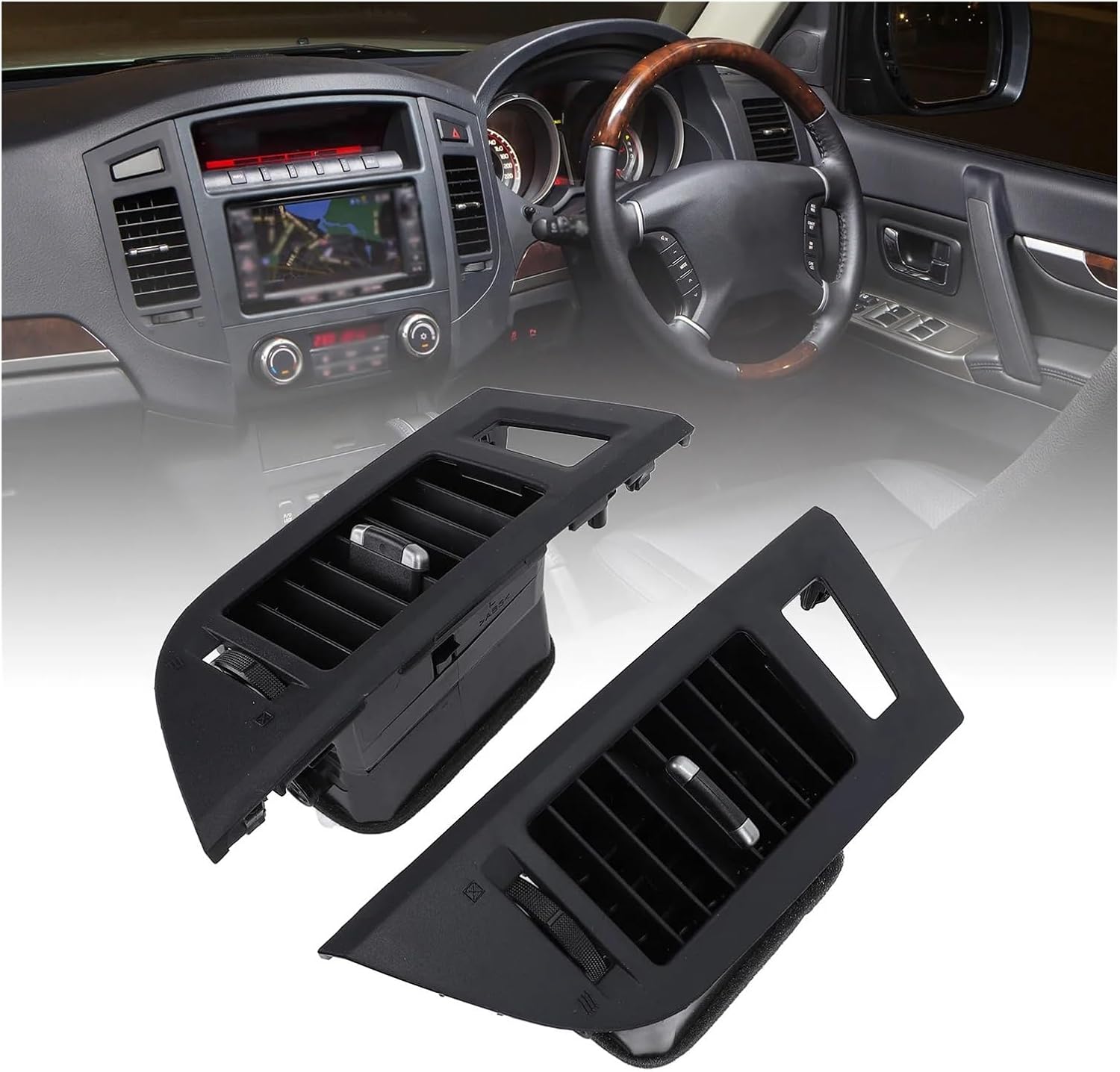 Auto AC Air Vent Outlet Panel Plastic Dash Air Conditioner Vent Outlet Compatible with Pajero 4 Generation 2006 To 2021