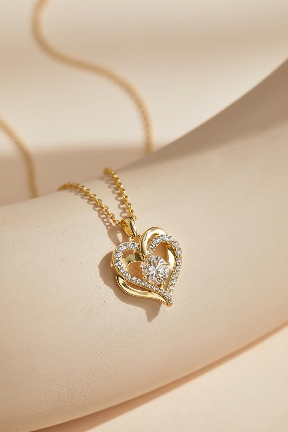 Moissanite Heart Necklace for Women Moissanite Pendent for Her S925 Dainty Love Pendant Anniversary Birthday Gifts for Women Jewelry Presents for Wife Mom Her - Image 6