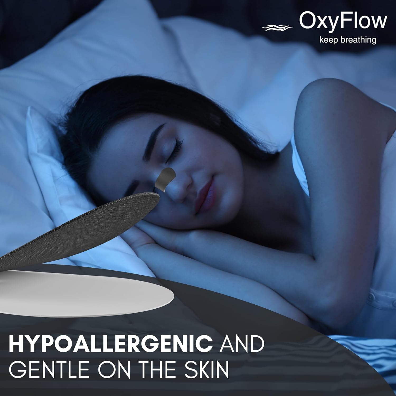 OxyFlow Nasal Strips for Breathing- for Sensitive Skin, Nose Strips for Snoring, Nasal Congestion Relief, Nasal Tape, Breathe Right, Athletic Nasal Strips, Extra Strength, Universal Fit. - Image 6