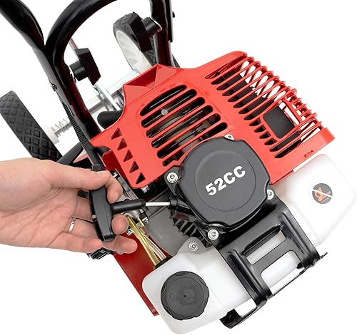Miniatura 8 de KinHall Cultivador, 52CC 2 tiempos giratorio hacia adelante compacto horquilla cultivador de motor de gas cultivador de acero premium ajustable