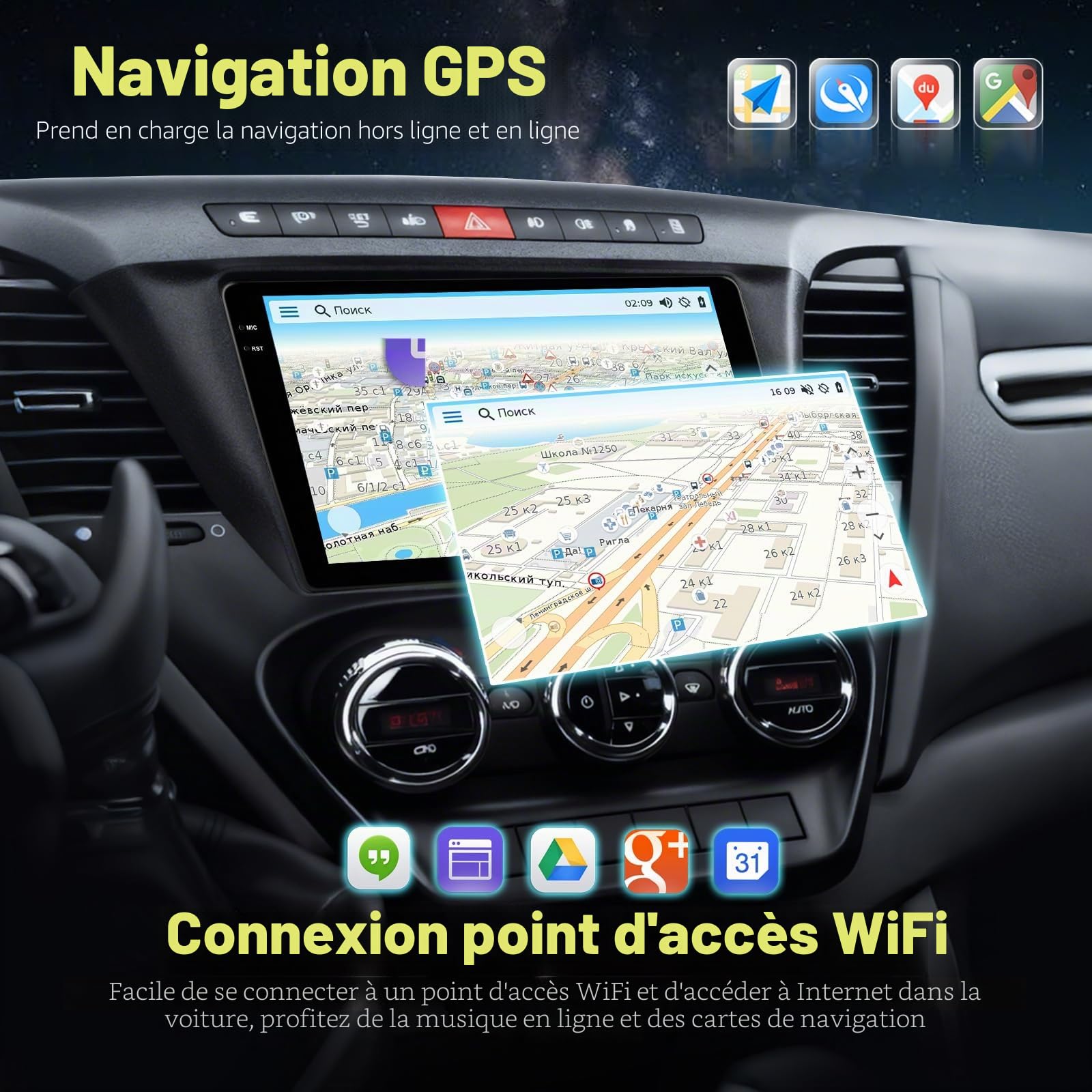 4G+128G Autoradio pour IVECO Daily 2014-2021 avec Carplay & Android Auto | Écran Tactile IPS 9 Pouces avec GPS, WiFi, EQ, Bluetooth 5.0, Radio FM/RDS, Carplay & Android Auto Sans Fil