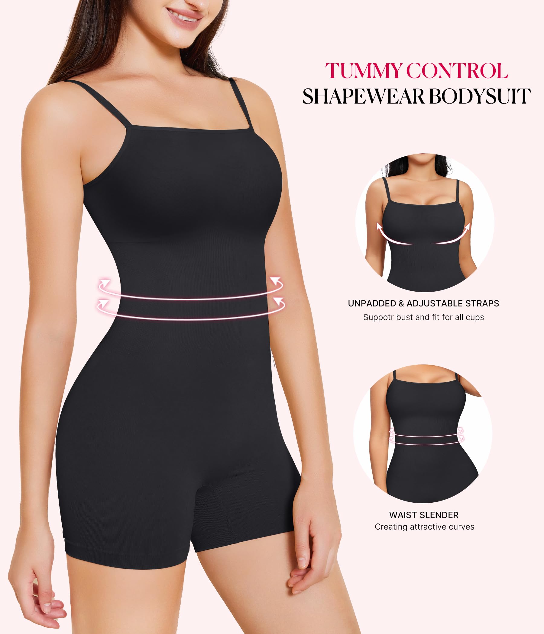 KUMAYES Body Contenitivo Modellante Shapewear Bodysuit Intimo Invisibile Pancera Contenitiva Donna Snellente Shaper