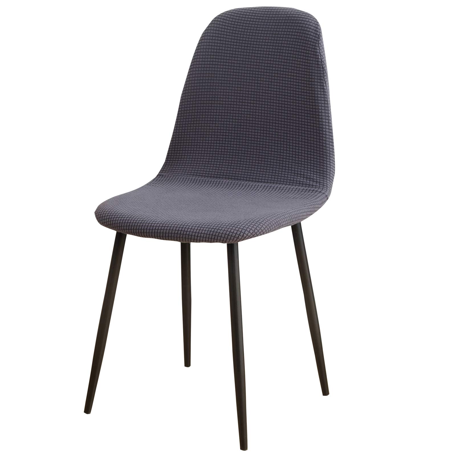 Stretch Shell Chair Cover,Mid Century Chair Covers Jacquard Accent Chair Covers,Armless Chair Slipcovers Washable Chair Protector for Dining Living Room Bedroom(Gray Blue,1PCS)