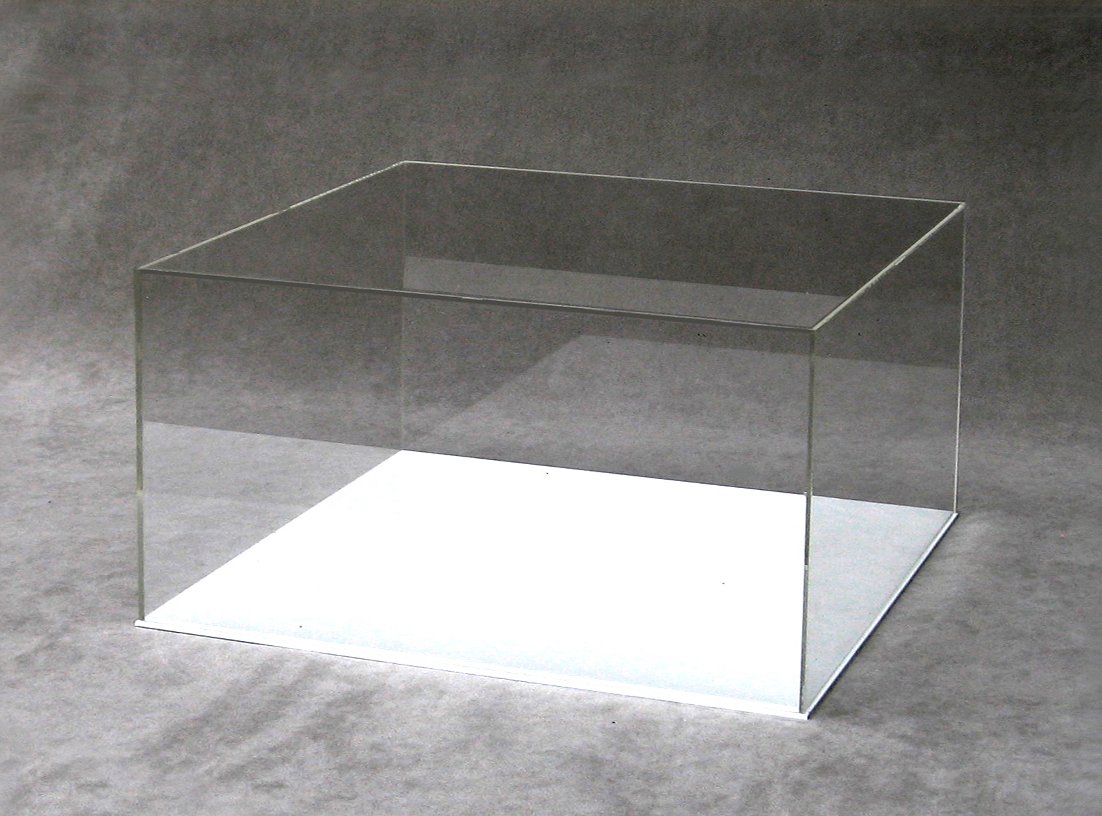 Orus vitrine avec Base Blanche 40 x 40 x 20h