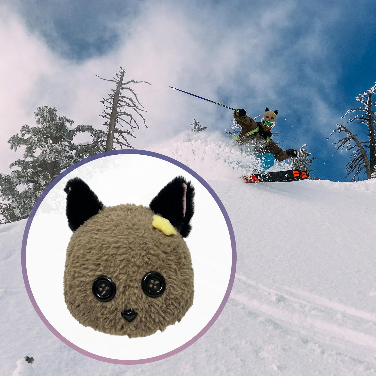 Copertura Casco Copertura Casco Snowboard Accessorio Decoro Casco Buffo in Peluche Caldo con Design Orecchie Gatto Perfetta per Adulti E