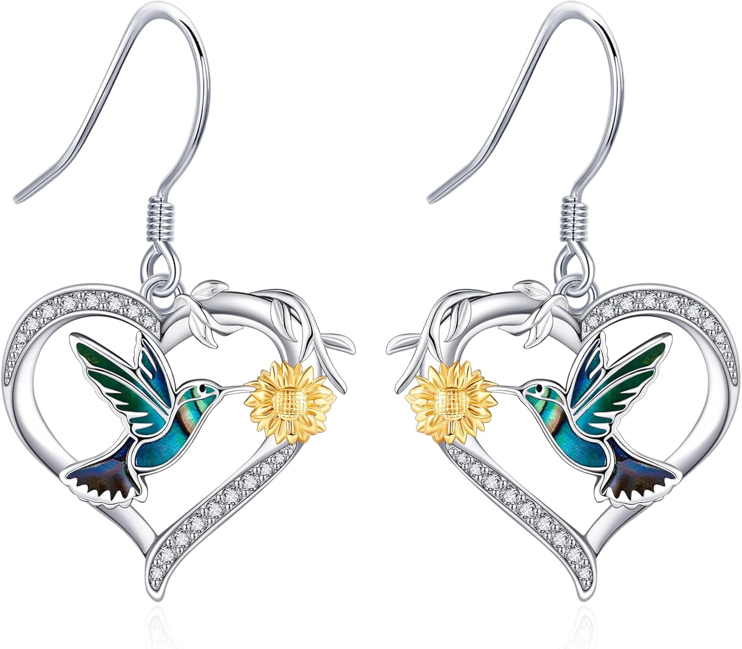 Hummingbird Earrings 925 Sterling Silver Hummingbird Earrings Dangle Drop Bird Jewelry Gifts for Women