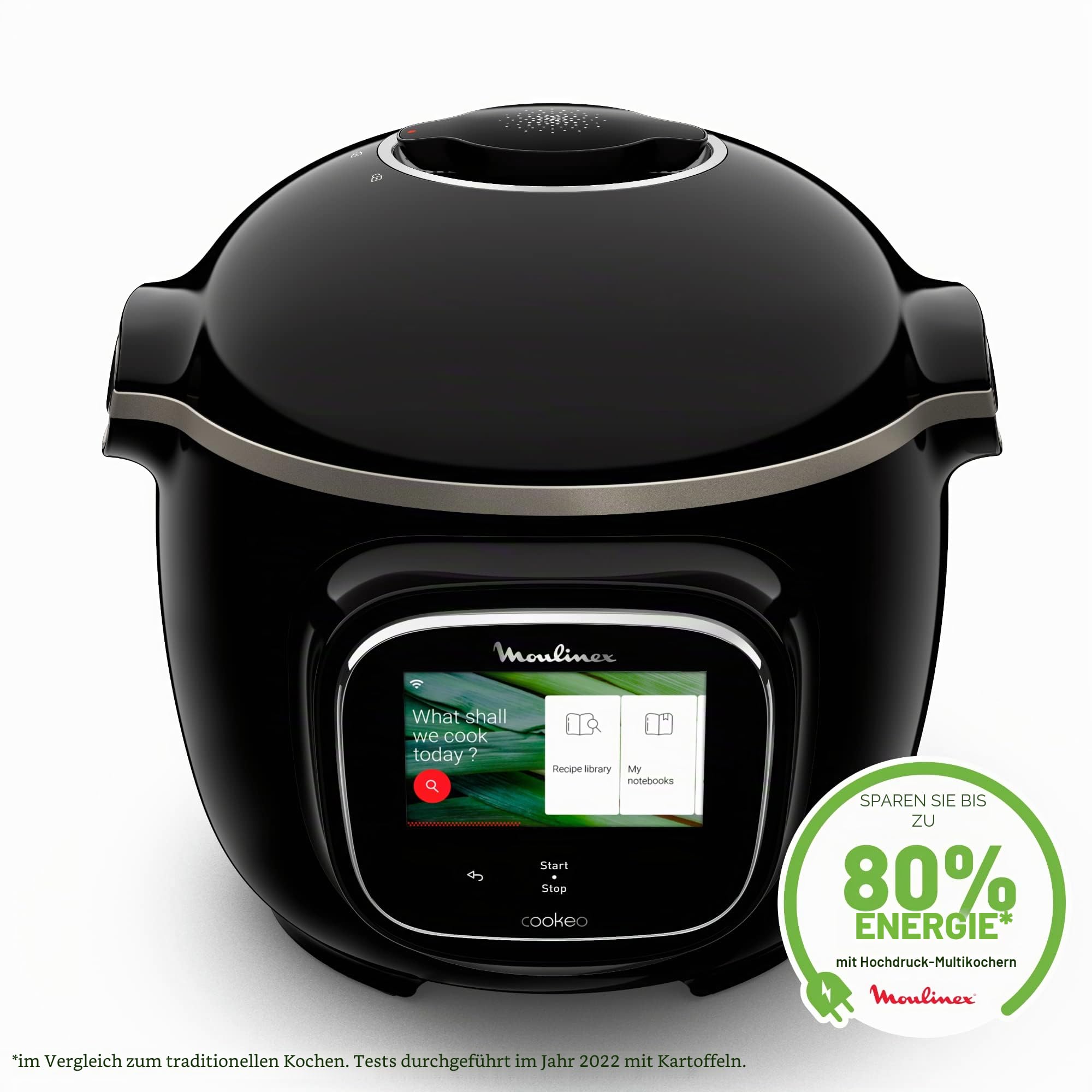 Moulinex Cookeo Touch Wifi Intelligenter Multikocher Hochdruck + Kuchenform 18 cm, 6 l, Touchscreen, 250 integrierte Rezepte, Moulinex YY5297FB App