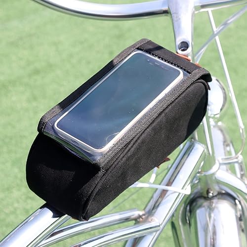Miniatura 6 de TOURBON Bolsa De Bicicleta Resistente Al Agua Soporte Para Teléfono Celular Bolsa De Manillar De Bicicleta Ciclismo Superior Tubo Marco Con Ventana