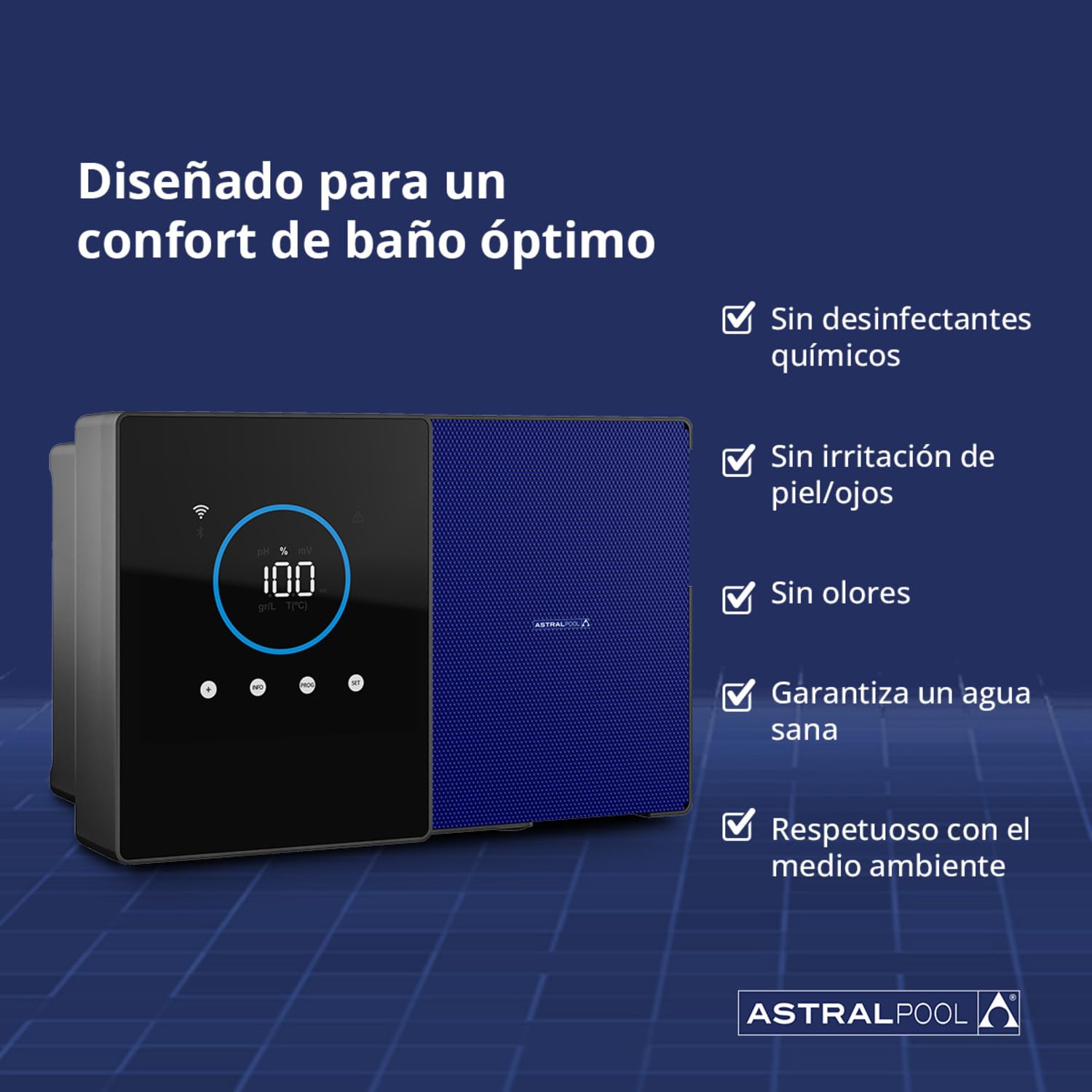 Clear Connect 30 Escalable - Clorador Salino para Piscinas Sin Químicos - Electrólisis de Sal - Astralpool
