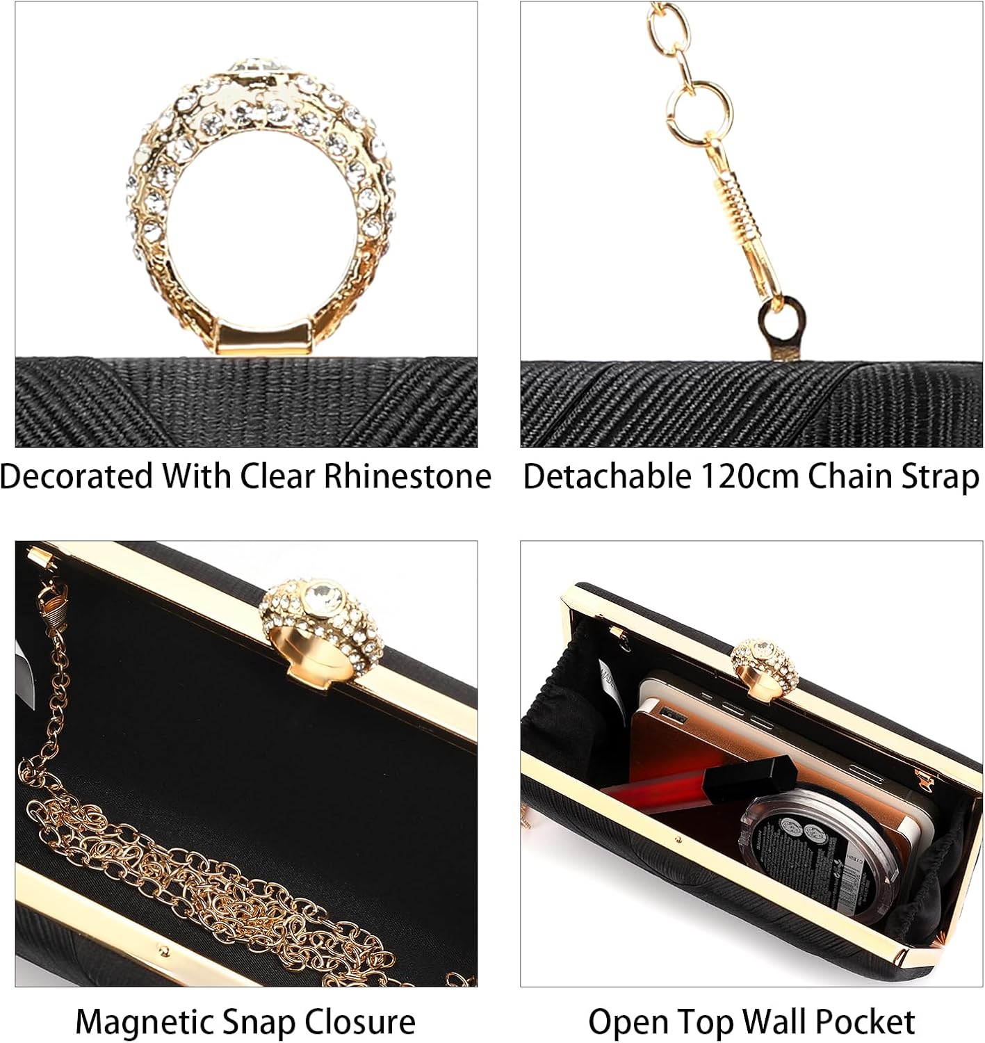 Evening Bags Clutch Purses for Women Wedding Bag Ladies Sparkling Party Handbag Tassel Crossbody shoulder bag - Image 4