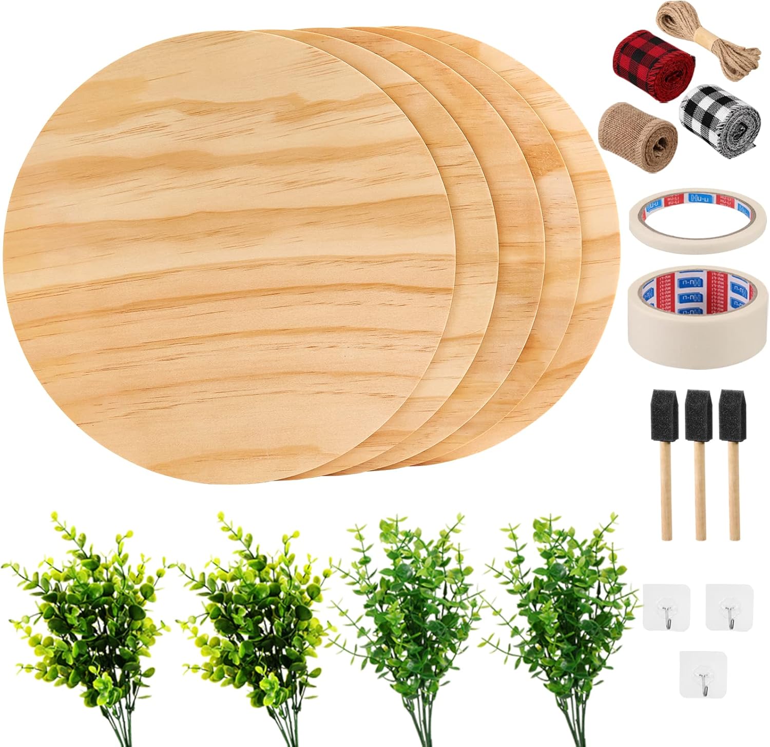 2/5 Inch Thick Wood Circles for Crafts,12 Inch Unfinished Wood Rounds,5 Pack Natural Wood Slices 12 Inch for Ornaments, Centerpieces, Pyrography, Door Sign, Painting, DIY Crafts, Wedding,Christmas. : Everything Else