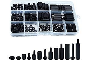 Lystaii Standoff Mounting Hardware: 320-Piece M3 Nylon Hex Spacer Assortment Kit for PCBs and Motherboards