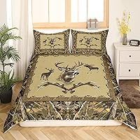 Vista 10 de Erosebridal Juego de funda de edredón de oso rústico de caza, juego de ropa de cama tamaño Queen, funda de edredón de selva de granja, funda