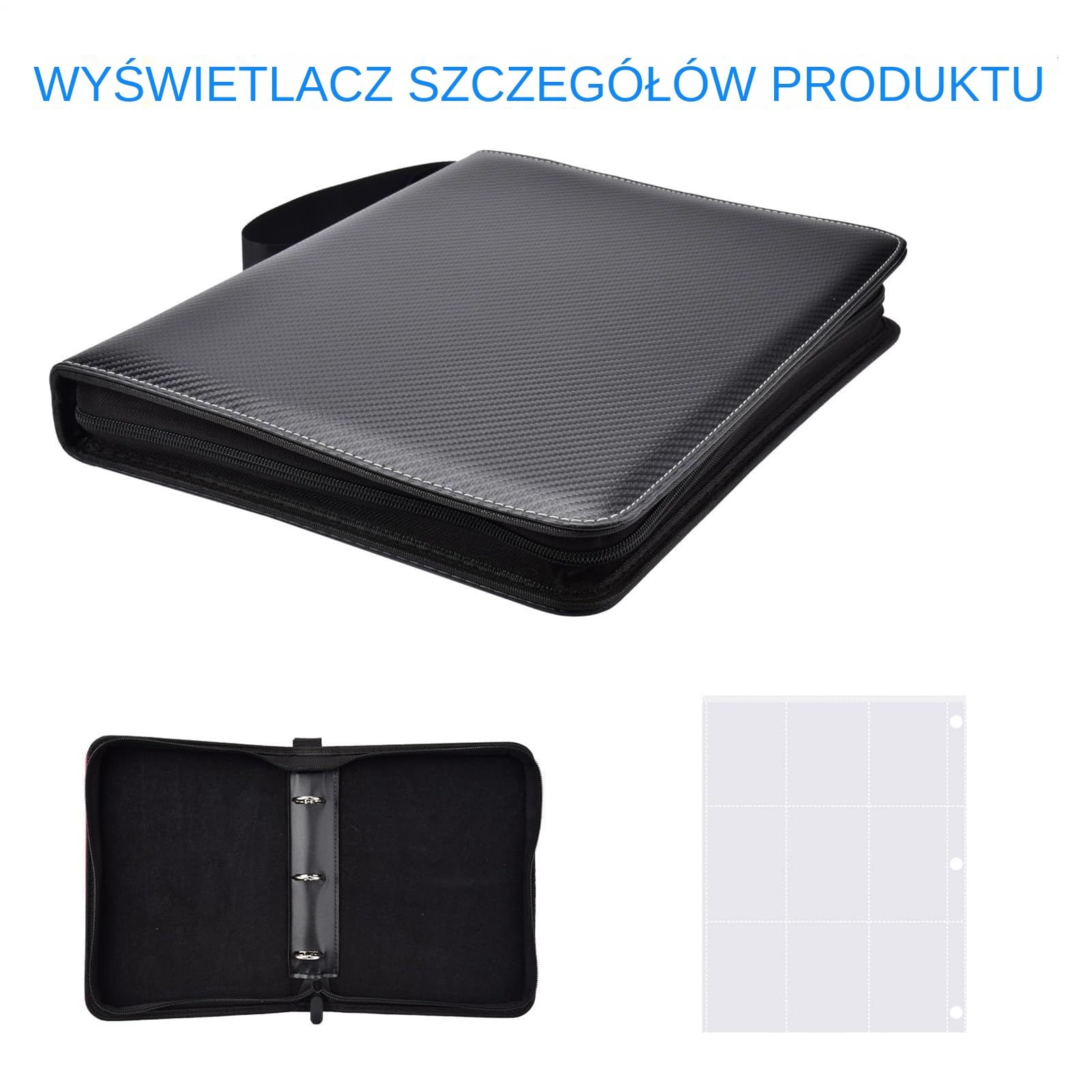 Album Na Karty - Poliuretanowy Organizer Na Karty Sportowe - Album Z Dwustronnymi Koszulkami Dla Kobiet Mężczyzn Dzieci Biuro Dom Podróże Sport Gra Impreza