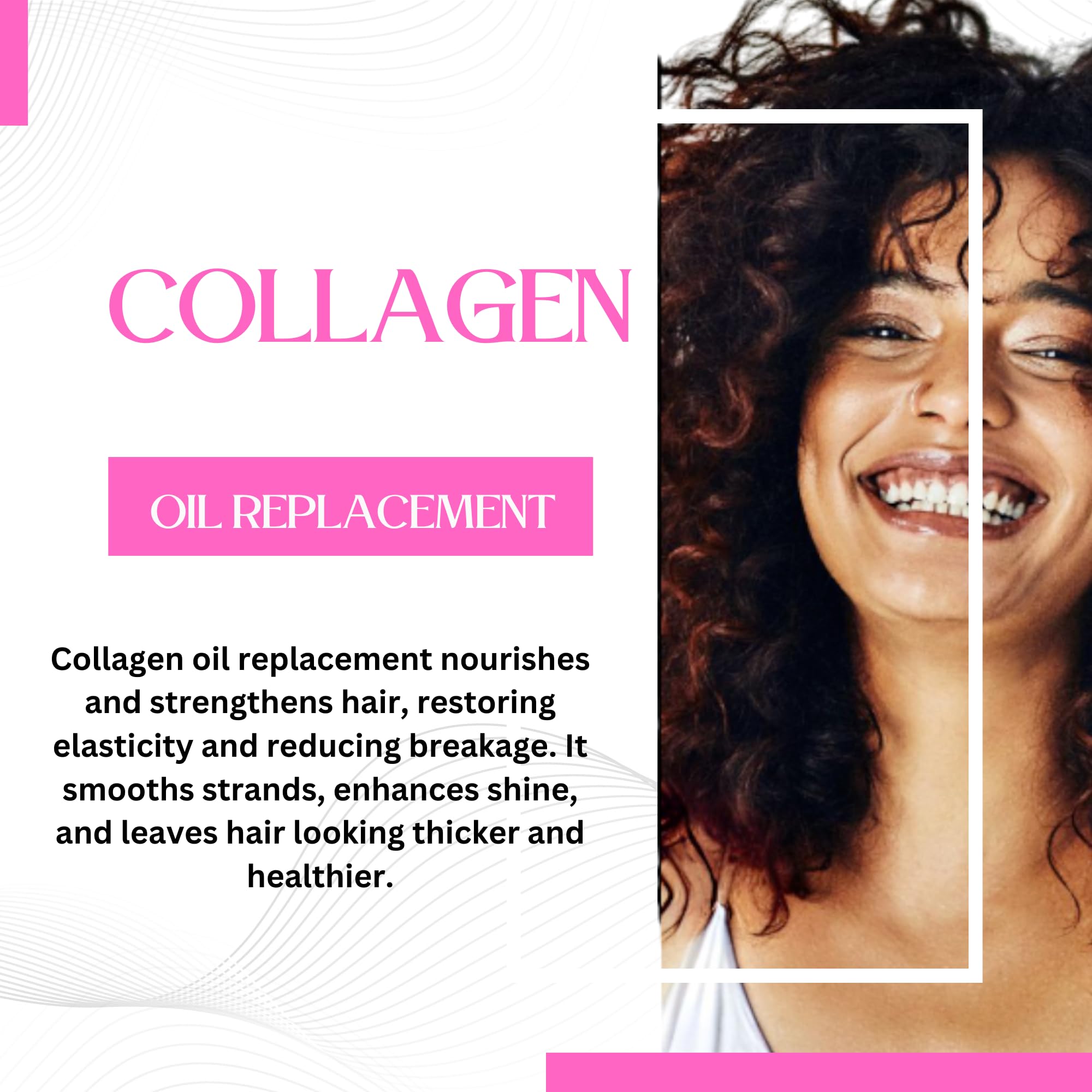 BBROSE Oil Replacement Collagen, 400ml - Makes Hair Thicker, Longer, Shinier & More Manageable, Nourishes & Strengthens Roots, Prevents Split Ends, Promotes Hair Growth, Locks in Moisture