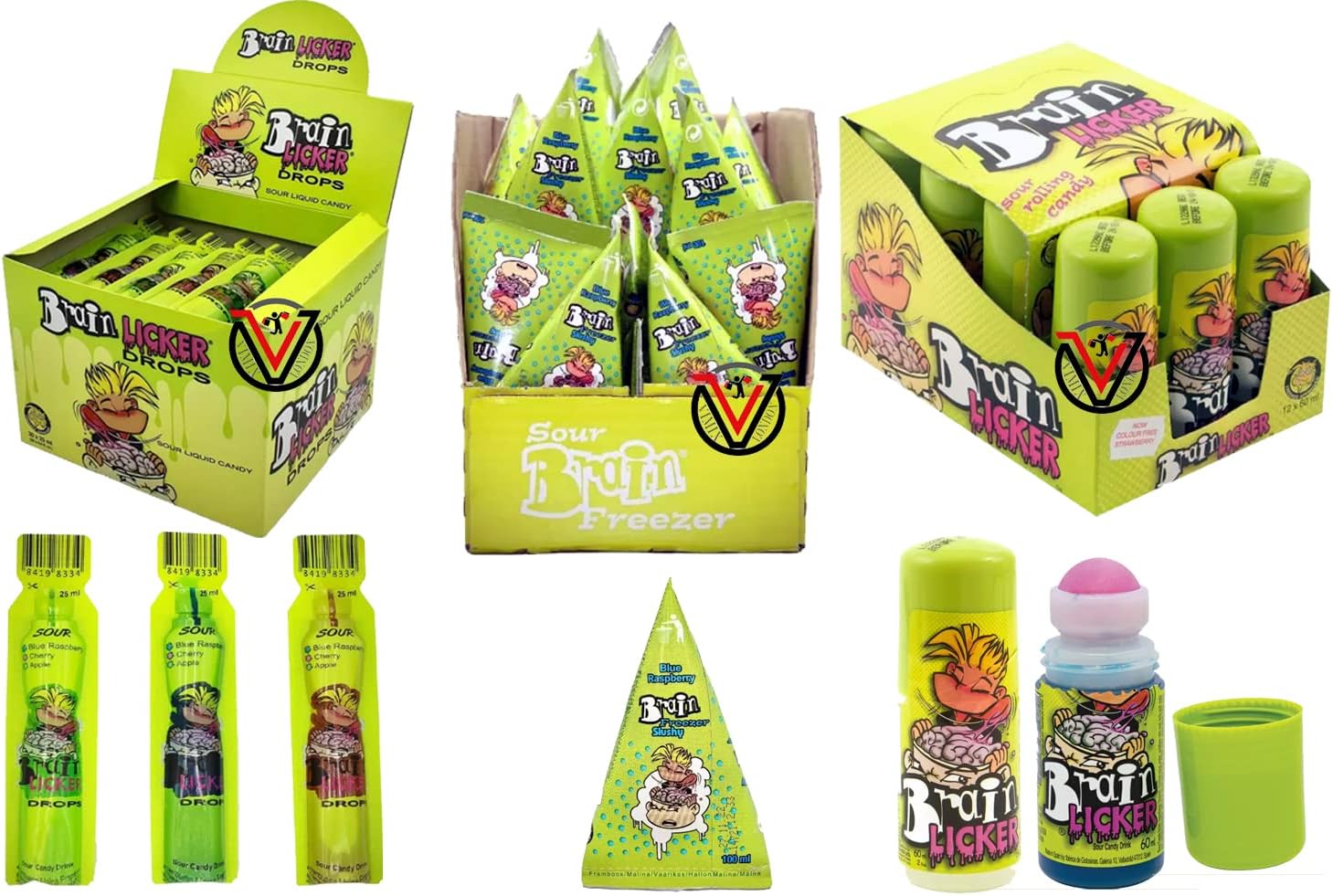 Brain Licker 60ml, Drops 25ml, Freezer Sour Blue Raspberry Slushy Pops 100ml | Pick any Your Favorite Type