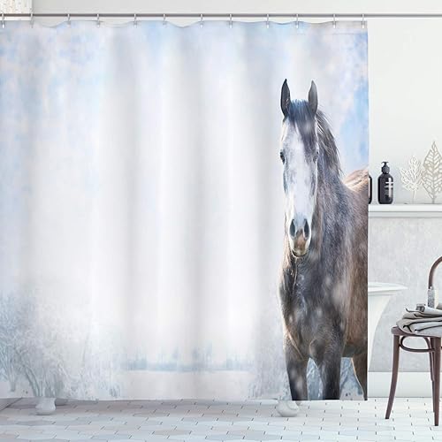 Miniatura 35 de Ambesonne Cortina de ducha de perro salchicha, cachorro salchicha sobre un fondo turquesa abstracto, animal de raza pura, juego de decoración de