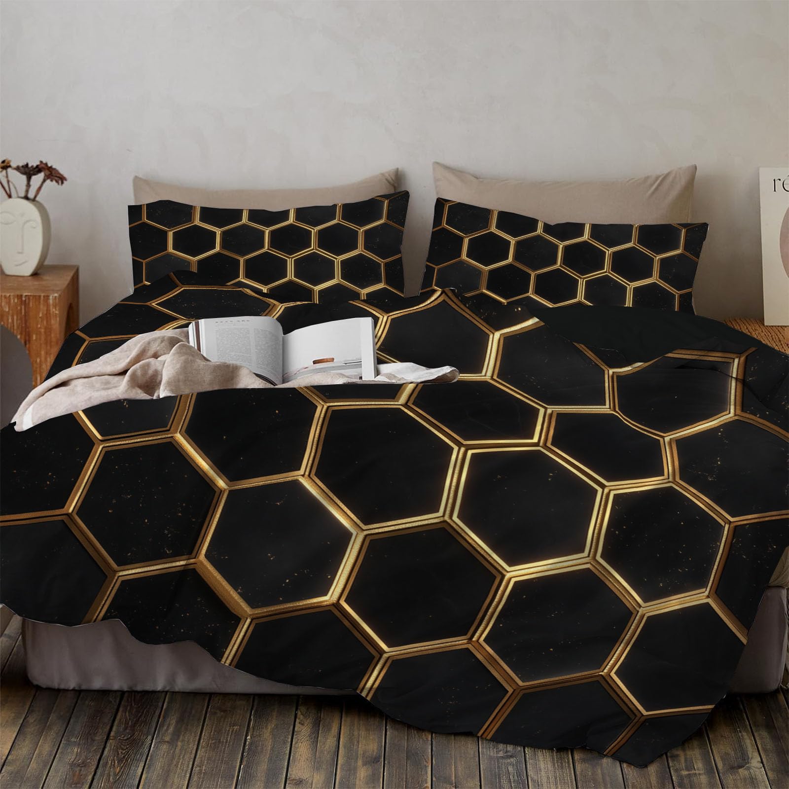 Parure de lit 240x260cm sans repassage pour en finir avec les plis sur votre housse de couette