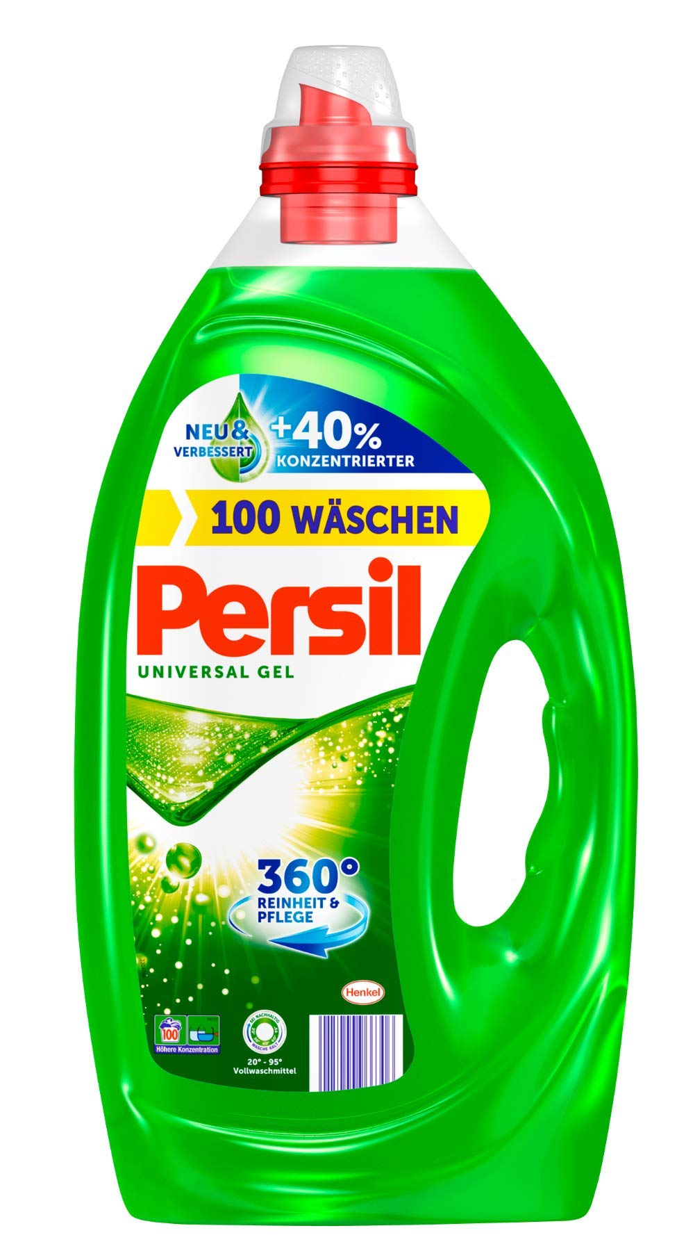 Persil Universal Gel, Flüssigwaschmittel, 360° Reinheit & Pflege, 1er Pack (1 x 100 Waschladungen)