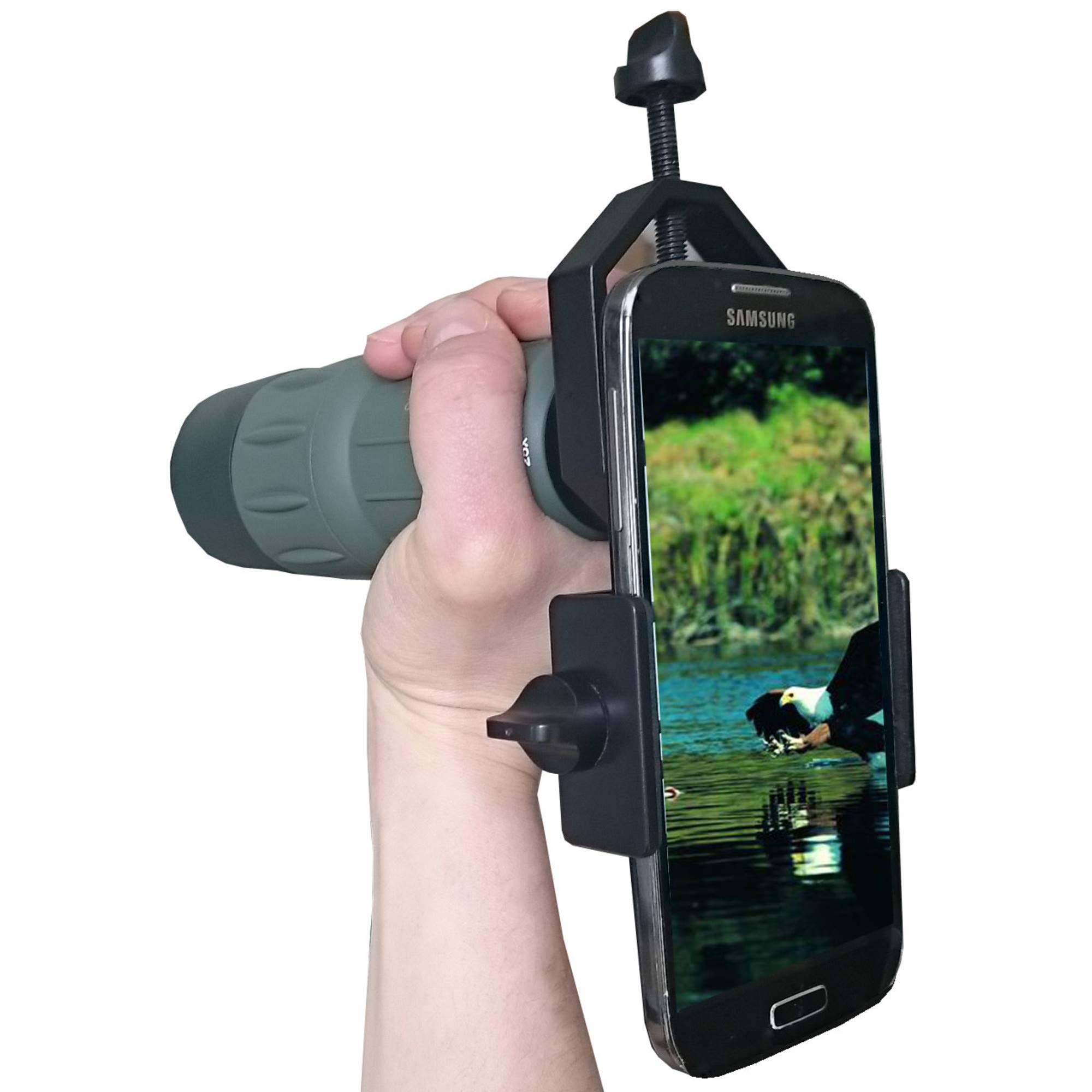 Seben DKA5 Smartphone Adapter für Teleskope und Astrofotografie, Spektiv, Fernglas, Monokular oder Mikroskop Digiskopie mit Flexibler Halterung