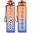 QLUR Water Bottle with Straw, 32oz Motivational Water Bottles with Time Marker to Drink, Tritan BPA Free, 1L Sports Water Bottle with Carry Strap LeakProof for Women Gym Fitness Outdoor (1 Pack)