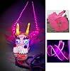 Dragon Poi Pink Light Up Dragon Dance Ribbon, Outdoor Fitness Dragon Design Spinning & Shaking Poi with Led, Washable Dragon Juggling Spinning Ribbons Set Size : 10 m 33 ft