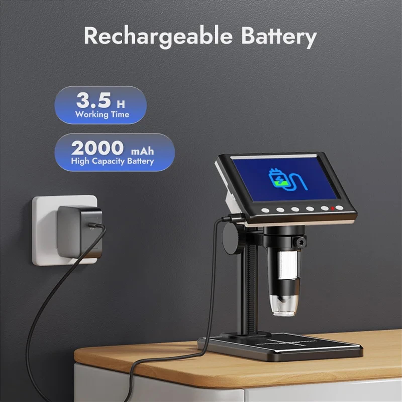 Digitales Mikroskop. 4,3-Zoll LCD-Digitalmikroskop 1000X USB-Mikroskop Tragbar