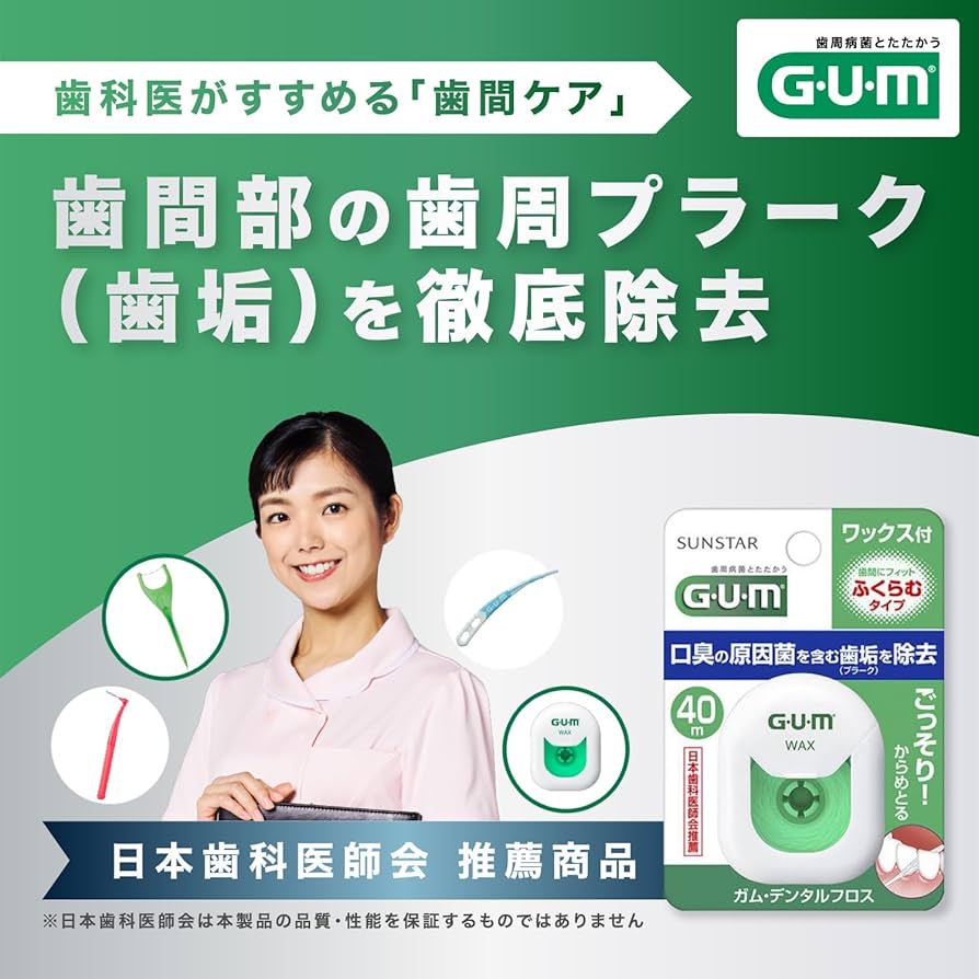 Amazon | GUM(ガム) デンタルフロス [アンワックス ふくらむタイプ