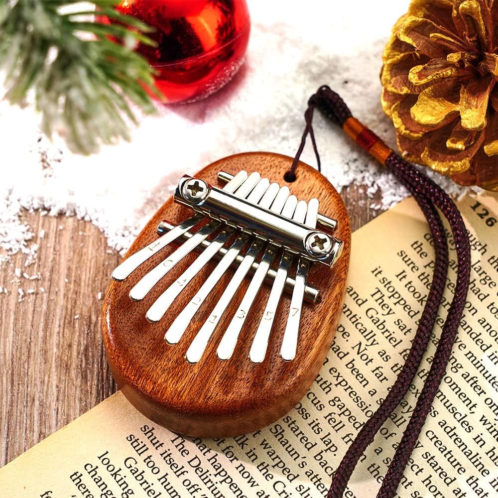 Custom Kalimba Thumb Piano 8 Keys Mini Kalimba Thumb Piano With Text & Name Exquisite Finger Thumb Piano Marimba Musical Good Accessory Pendant Gifts For Professional, Beginners, Kids, Adult