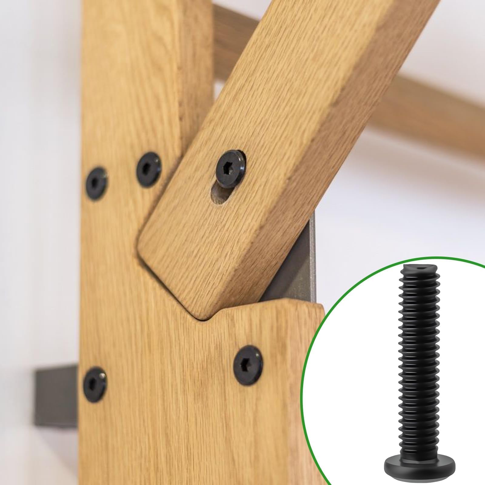 20pcs Viti M6 Viti a Testa Piatta M6X35mm Bulloni A2 V2a Nero Viti Inox Bulloni Acciaio Inox Bulloni Testa Tonda Vite Testa Bombata con Chiave Esagonale per Elettrodomestici Macchinari Industriali