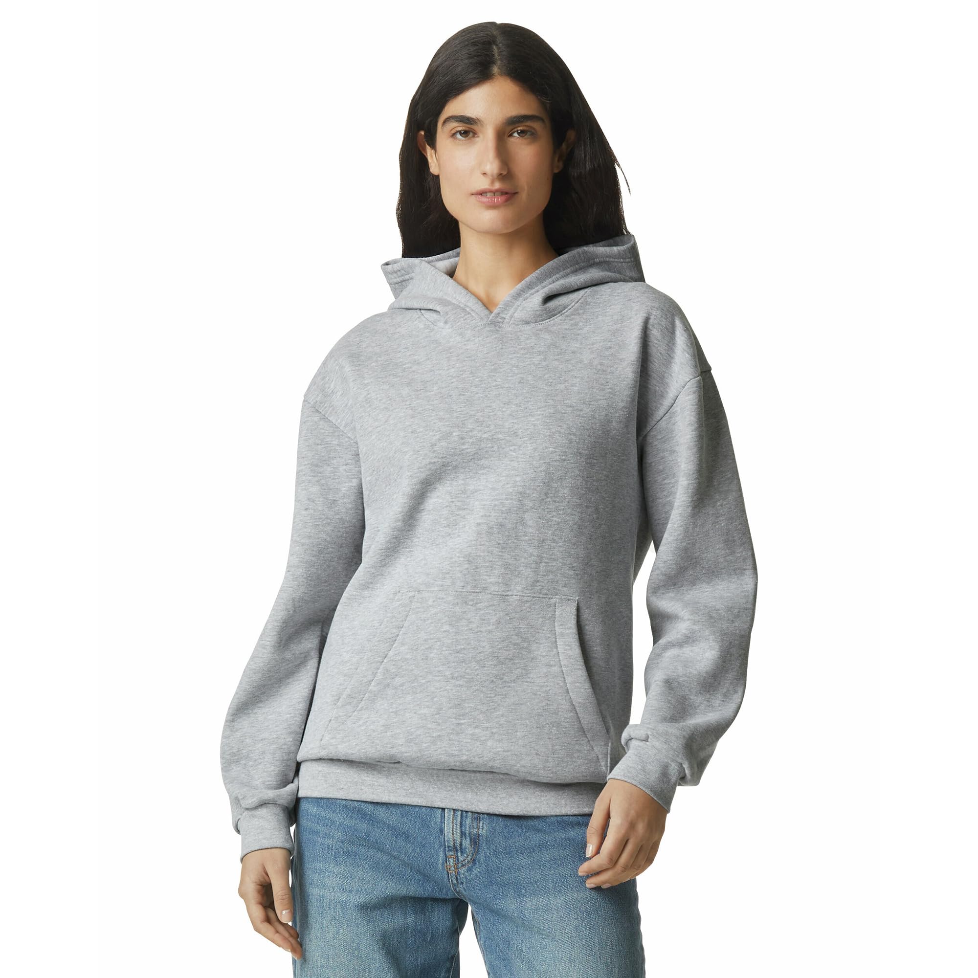 American Apparel Unisex's Reflex Fleece Pullover Hoodie Sweatshirt, Grf498aa Hooded, Heather Grey, M