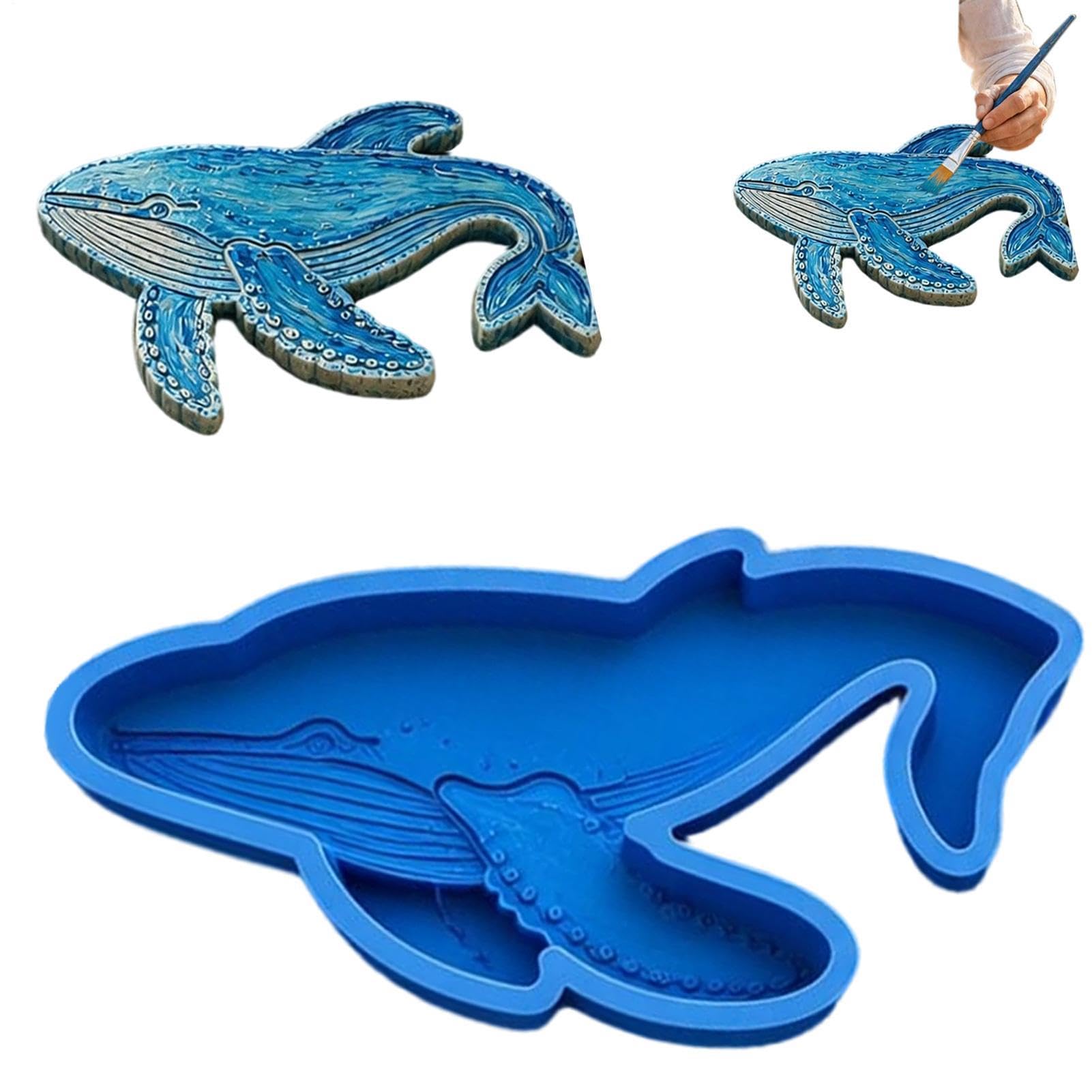 Reusable Sea Animal Theme Garden Art Mold, Whale Stepping Stones