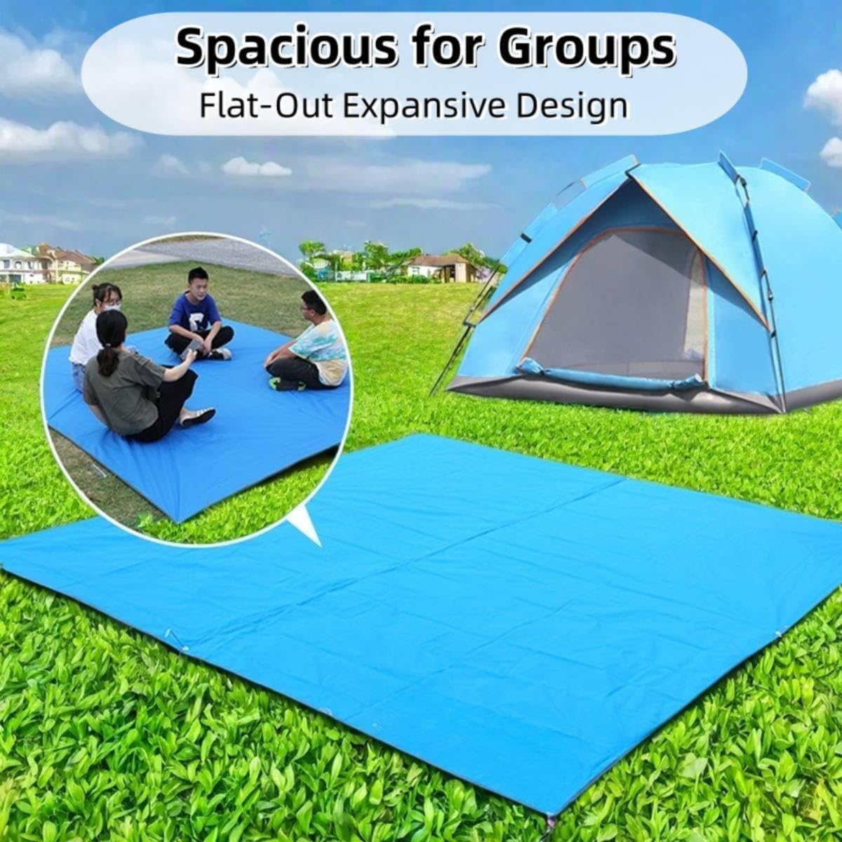 Ultralight Tent Footprint/Camping Tarp | Essential Tent Accessories - Heavy Duty Waterproof Ground Sheet for Camping, Backpacking, Hiking & Beach with Carry Bag (Green, 106.2 * 82.6in)