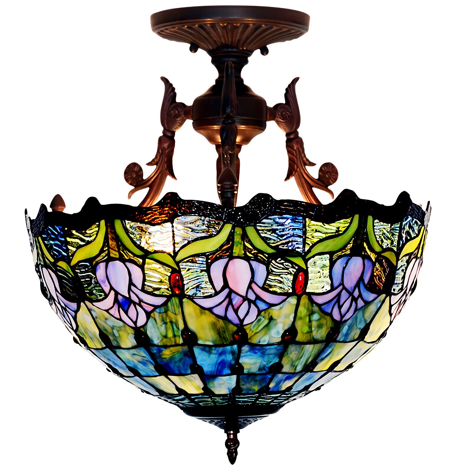 Plafonnier Tiffany dimmable 3 lumières pour votre chambre