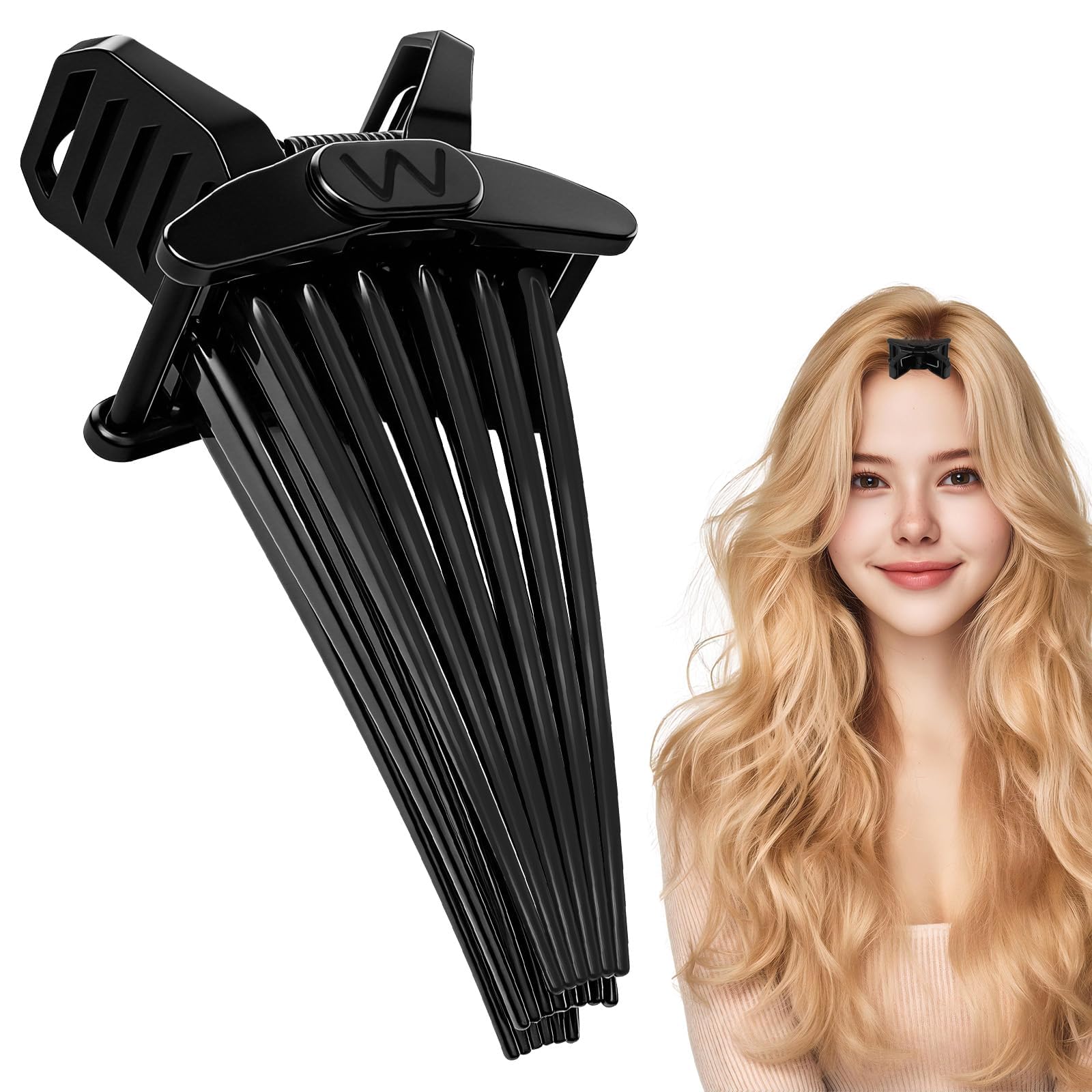 Hair Puff Clips for Women, Hair Clips for Bangs and Hair Styling, Comb Clips for Hair for Women, Black Hair Accessories for Women Use, One Piece Hair Clip-picture-55