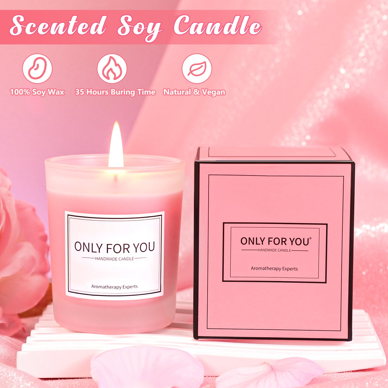 Birthday Gifts for Women, 12 PCS Unique Relaxing Spa Self Care Box Get Well Soon Gifts Baskets, Mothers Day Gifts for Mom, Wife, Girlfriend, Friends, Her Fantasy Box (): Pink