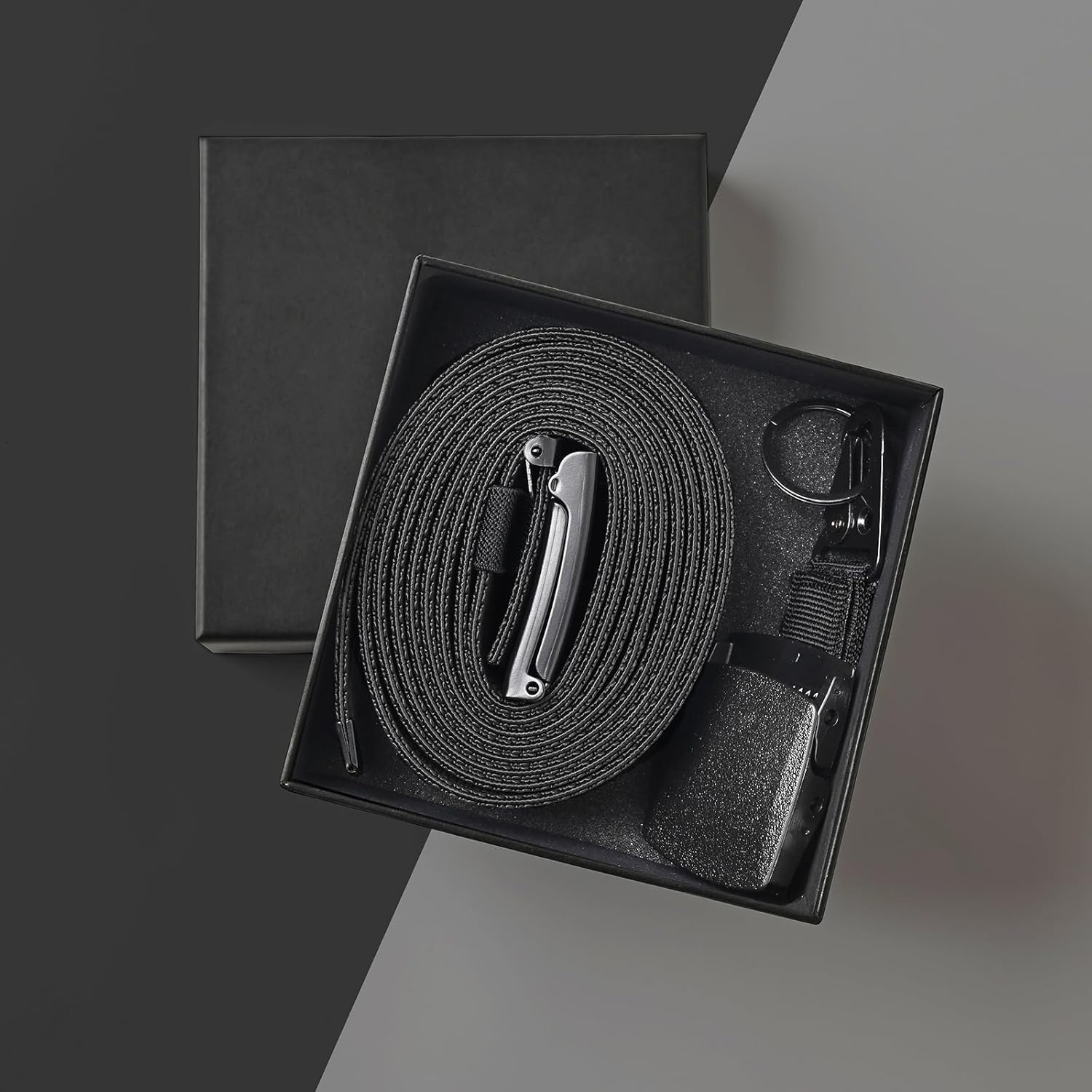 Ratchet Belt for Men Stretch Tactical Belt Nylon Adjustable Plus Size Golf Belts with Metal Buckle Work Travel - Image 7